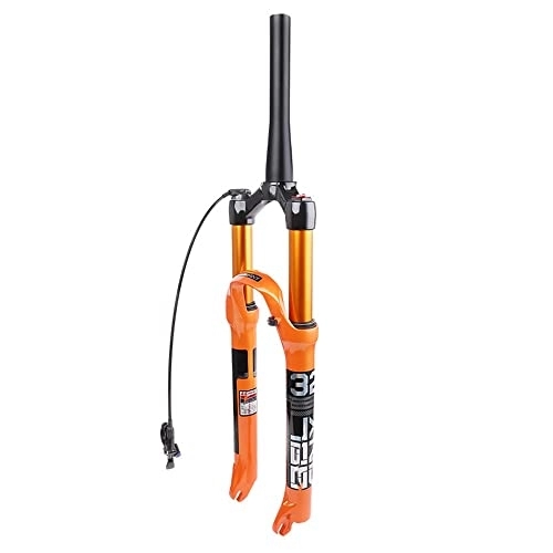 Mountain Bike Fork : YFFSWSRY Mountain Front Fork 26 / 27.5 / 29 Inch MTB Bicycle Suspension Fork Tapered Steerer Front Fork Bicycle Accessories Air Supension Front Fork (Color : Orange, Size : 29 inch)