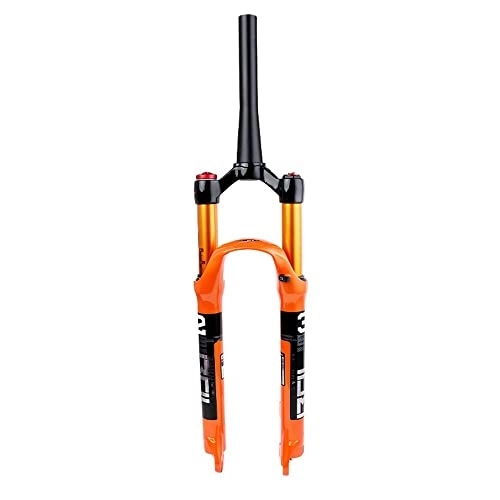 Mountain Bike Fork : YFFSWSRY Mountain Front Fork 26 / 27.5 / 29 Inch MTB Bicycle Suspension Fork Tapered Steerer Front Fork Orange Air Supension Front Fork (Color : Orange, Size : 26 inch)