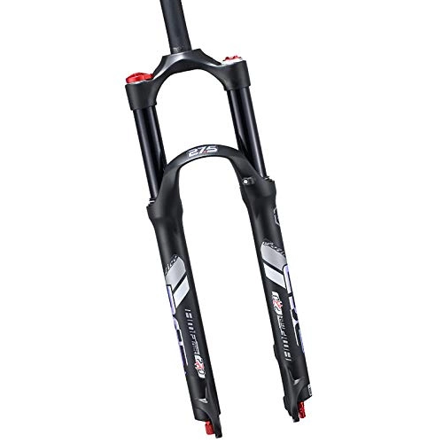 Mountain Bike Fork : YHWD MTB Air Fork, 26 / 27.5 Inch Mountain Bike Suspension Fork with Damping Adjustment and Laser Reflector, 120mm Travel, D, 26 Inch