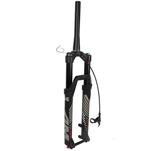 Mountain Bike Fork : YING-pinghu Bike Front Fork Bicycle Components MTB Bicycle Suspension fork 26 / 27.5 / 29inch Air Fork Damping adjustment Travel 140mm Thru Mountain Bike Cone tube Front fork (Color : 29 Cone Remote)