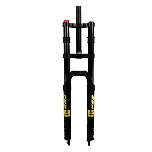 Mountain Bike Fork : YQQQQ 26" 27.5" 29" Bicycle Suspension Fork, Double Shoulder Disc Brake Front Fork Air System Travel: 160mm (Size : 27.5 inches)