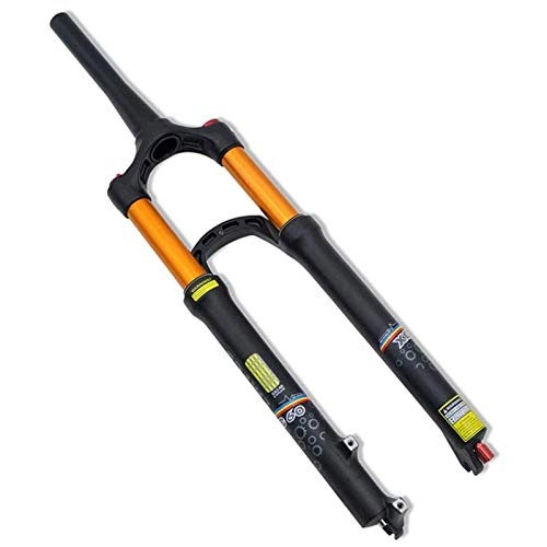 Mountain Bike Fork : YSHUAI 26 27.5 29 in Bicycle Suspension Fork Bike Forks MTB Conical Tube Front Fork, Alloy Effective Shock 120Mm with Damping Adjustment Function, Manual Lockout, 26inch
