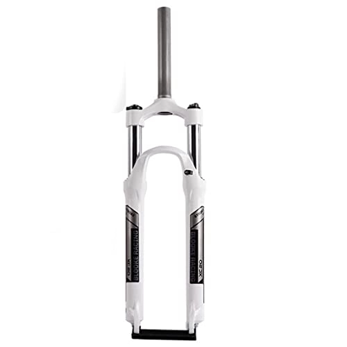 Mountain Bike Fork : YUISLE 26 / 27.5 / 29" MTB Mechanical Suspension Front Fork Mountain Bike Fork Straight Tube Spring Front Fork QR 9mm (Color : White1, Size : 29")