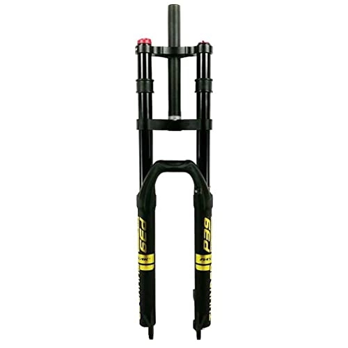 Mountain Bike Fork : YUISLE Downhill Mountain Bike Suspension Fork 26 27.5 29 Inch Travel 160mm MTB Air Fork Double Shoulder Front Fork 1-1 / 8 Straight Tube With Lockout (Color : Gold, Size : 29inch)