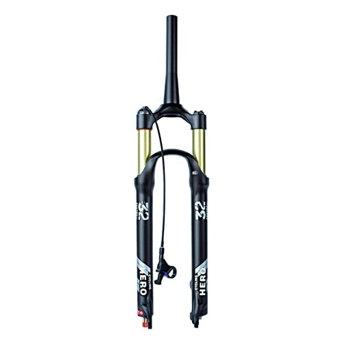 Mountain Bike Fork : YUISLE MTB Fork Mountain Bike Suspension Fork 26 / 27.5 / 29 Travel 100mm MTB Air Suspension Fork Rebound Adjust 1-1 / 8 Tapered Tube QR 9mm Manual / Remote Lockout (Color : Remote, Size : 29 inch)