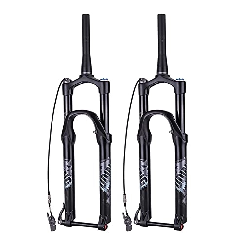 Mountain Bike Fork : YXZQ Bicycle Front Fork Mountain Bike Front Fork 26 / 27.5 Cone Pipeline Control Barrel Shaft Damping Magnesium Alloy Air Fork Lockable Front Fork for Shock Absorption