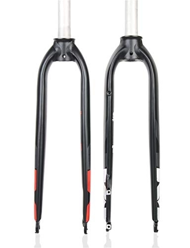 Mountain Bike Fork : YZLP Bike forks Bicycle fork 26 27.5&29" inch mountain bike front fork aluminum alloy bicycle disc brake hard front fork mountain bike 26er 29er (Color : Matte black white)
