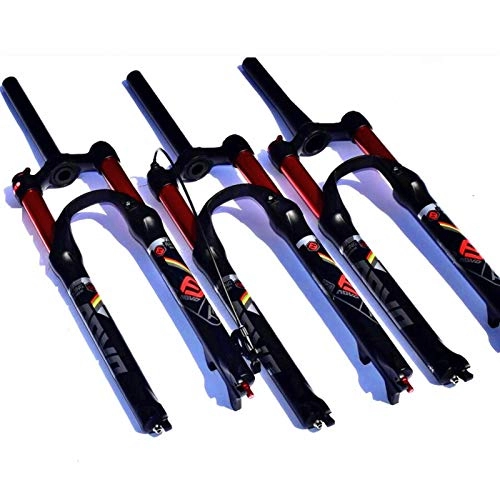Mountain Bike Fork : YZLP Bile forks MTB Air Buffer Suspension Mountain Bike Fork Bicycle Plug 1710g 9x100mmQR Double Air Bounce Adjustment 26 27.5 29 Inch 100 120MM (Color : Blue)