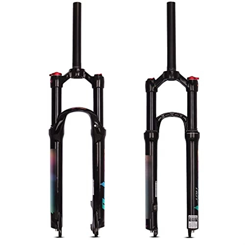 Mountain Bike Fork : YZLP Front forks for mountain bike Suspension Air Fork MTB Bicycle Air Fork 26 / 27.5 / 29 Inch Aluminum Alloy Air Straight Quick Release Forks For Bicycle Accessories (Color : 27.5 Straight Manual)