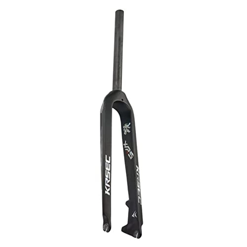 Mountain Bike Fork : ZECHAO Aluminum Alloy Suspension Fork Bicycle Front, Mountain Bike Hard Fork 9mm Quick Release Disc Brake 1-1 / 8" Bike Straight Steerer Fork Accessories (Color : Carbon fiber, Size : 27.5inch)