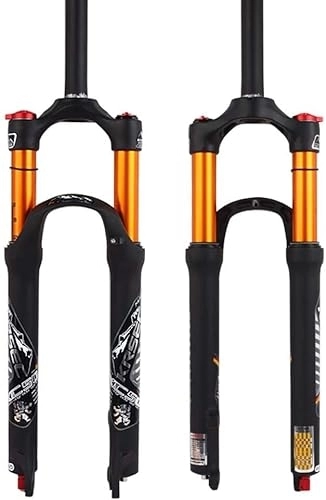 Mountain Bike Fork : ZLYJ 26 Air Rebound Adjust MTB Suspension Forks, Straight Tube 28.6Mm QR 9Mm Travel 115Mm Crown Lockout Mountain Bike Forks, Gas Shock Absorber XC / AM / FR Bicycle 26