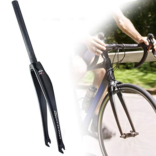 Mountain Bike Fork : ZQNHXY 28.6mm Road Bike Fork, Ultralight Full Carbon Fiber Road Bicycle Fork, 700C Cycling Fixed Gear Bike Front Fork, Bright