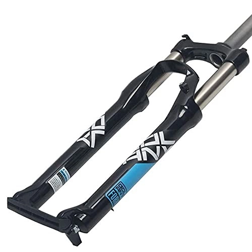Mountain Bike Fork : ZQW 26 / 27.5 / 29 Inch Mountain Bike Suspension Fork, Shoulder Control Straight Tube Downhill Front Fork Aluminum Alloy MTB Air Fork Stroke 100mm Disc Brake Quick Release (Color : A, Size : 27.5inch)