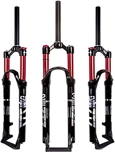 Mountain Bike Fork : ZTZ Mountain Front Fork 26 Inch 27.5 Inch 29 Inch Double Air Chamber Fork Bicycle Shock Absorber Front Fork Air Fork Red (29inch)