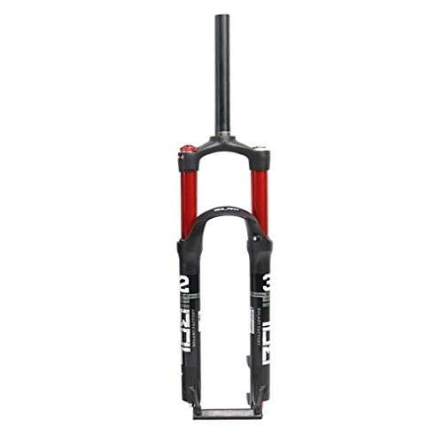 Mountain Bike Fork : ZYHDDYJ Bike Fork MTB Bike Suspension Fork 29" 1-1 / 8" Travel:100mm Aluminum Alloy Air Fork - Black & Red (Design : B)