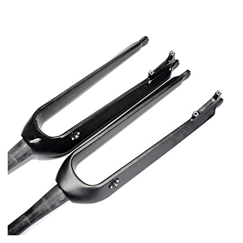 Mountain Bike Fork : ZZHH New Full Carbon Fiber Mountain Bike Fork Hard Fork Fit Disc Brake Matte / Glossy 1-1 / 2'28.6mm Fork Bicycle Bicycle Accessories (Color : 26 27.5 matte)