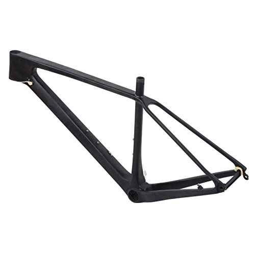 Mountain Bike Frames : Bike Frame, No Deformation Carbon Fiber Front Fork Frame Carbon Fiber Easy To Install with Seatpost Clip Tube Shaft Tail Hook for Mountain Bike for Road Bike(29ER*17 inch)