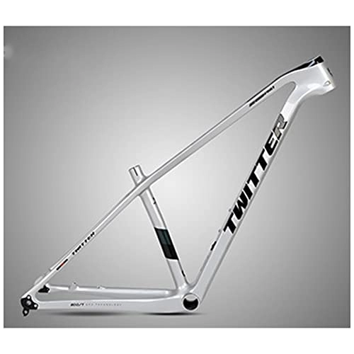 Mountain Bike Frames : Carbon Fiber 27.5in Mountain Bike Frame 15'' / 17'' / 19'' XC / MTB Trail Bike Frame Disc Brake BOOST Thru Axle 12x148mm BB92 Routing Internal (Color : Sliver, Size : 15 * 27.5'')