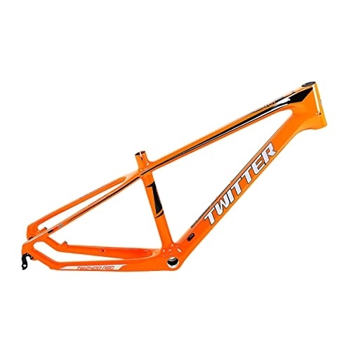 Mountain Bike Frames : DFNBVDRR Mountain Bike Frame 24x13.5inch Carbon Fiber Quick Release 135mm MTB / BMX Frame BSA68mm Bottom Bracket Internal Cable Routing Bicycle Frame (Color : Orange, Size : 24x13.5in)