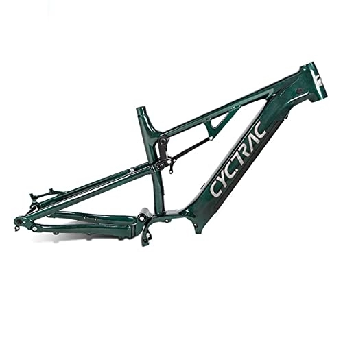 Mountain Bike Frames : DFNBVDRR MTB Bicycle Frame 17 / 19'' Aluminum Alloy AM Bike Frame Travel 120mm BOOST Thru Axle 12X148MM E-Bike Frame For 27.5 / 29in Wheel (Color : Dark Green, Size : 17x29in)