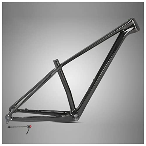 Mountain Bike Frames : HIMALO 27.5er 29er MTB Frame Carbon Fiber Hardtail Mountain Bike Frame 15'' / 17'' / 19'' Disc Brake Frame Thru Axle 12 * 142mm Routing Internal XC AM (Color : Glossy black, Size : 29 * 19'')