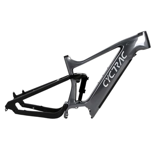 Mountain Bike Frames : HIMALO Carbon Suspension E-MTB Frame Travel 140mm 27.5 / 29er Enduro Bike Frame 16'' / 18'' Built-in Battery Case Boost Frame Thru Axle 12 * 148mm, for Mid Drive Motor (Color : G / Gray, Size : 27.5 * 18'')