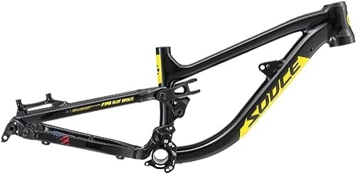 Mountain Bike Frames : InLiMa Aluminum Alloy Suspension Frame 20er Soft Tail Mountain Bike Frame 255mm DH / XC / AM Frame Boost Thru Axle 148mm Disc Brake (Color : Schwarz, Size : 20er*255mm)