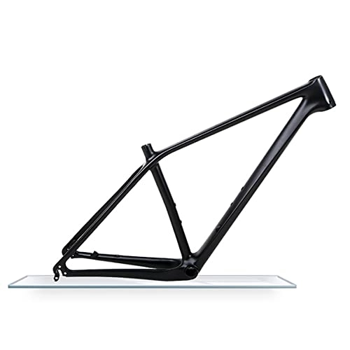 Mountain Bike Frames : KLWEKJSD MTB Frame 29er Mountain Bike Frame 15''17''19'' Full Carbon Bicycle Frame Quick Release 9x135mm Disc Brake BB92mm Routing Internal (Color : Matte black, Size : 19in)