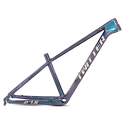 Mountain Bike Frames : MTB Frame 27.5 / 29in Carbon Fiber Disc Brake 15 / 17 / 19'' Bicycle Frame Quick Release 5x135mm BB92 Mountain Bike Frame Routing Internal (Color : Silver, Size : 15x29'')