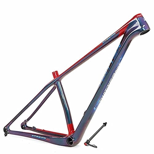 Mountain Bike Frames : OKUOKA Bike Front Suspension Bike Frames Barrel shaft Carbon fiber mountain bike frame Lightweight variable speed bicycle Mountain bike frame Off-road Color changing paint 15 inch / 17 inch / 19 inch (Si