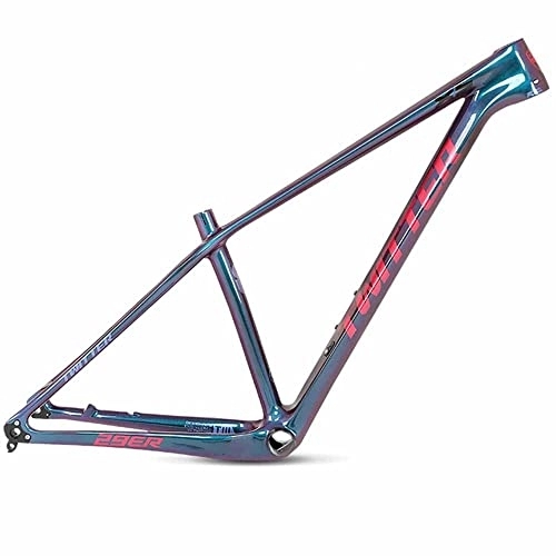 Mountain Bike Frames : OKUOKA Bike Front Suspension Bike Frames Carbon fiber mountain bike frame Internal routing BB92 Barrel version 27.5 / 29ER (Color : 29ER, Size : 17")