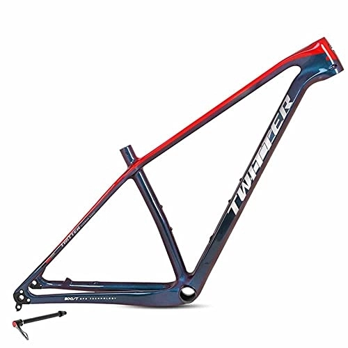 Mountain Bike Frames : OKUOKA Bike Front Suspension Bike Frames Color change version Carbon fiber mountain bike frame Barrel shaft 148mm Boost 31.6mm seat tube+34.9 tube clamp Can install tire 29 * 2.35" (Size : 29x15)