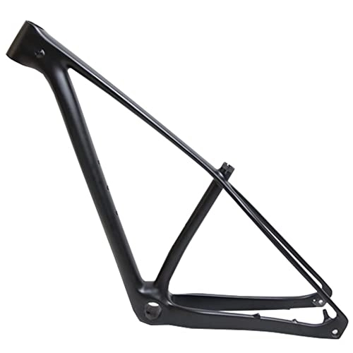 Mountain Bike Frames : OKUOKA Bike Front Suspension Bike Frames T800 carbon fiber Mountain bike frame Rear barrel shaft Racing bike frame 148x12mm Wheel diameter 29ER (Color : Black, Size : 29X17)