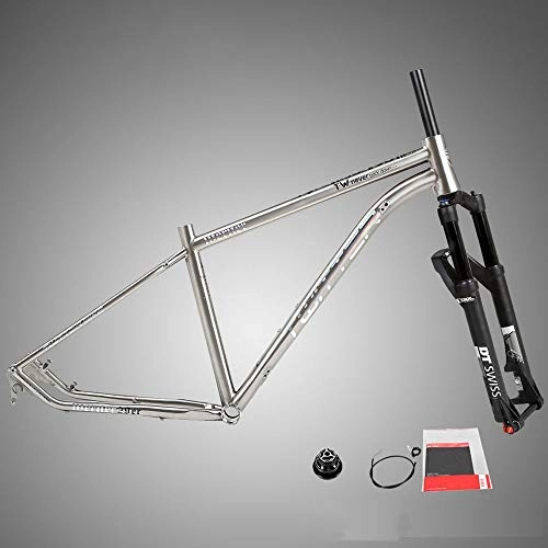 Mountain Bike Frames : Ouqian Fixed Gear Bike Frames Carbon Fiber Frame Titanium Alloy Mountain Frame With DT Suspension System Front Fork Competition-grade Special Barrel Axis Control Fork Bike Frames