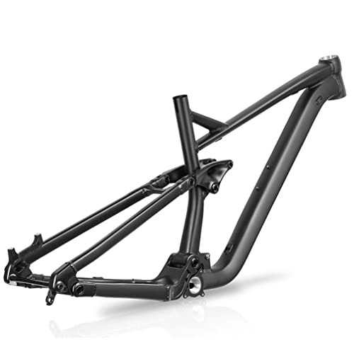 Mountain Bike Frames : QHIYRZE Full Suspension Frame 27.5ER 29ER Trail Mountain Bike Frame Aluminium Alloy Disc Brake MTB Frame Boost 12x148mm Thru Axle Bicycle Frame With Headset, Max Travel 150mm (Size : 27.5x19'')