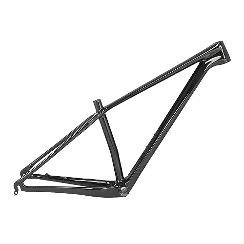 Mountain Bike Frames : TANGIST Carbon Fiber Frame Mountain Bike Frame 27.5in 29in XC Cross Country Bicycle Frame Hidden Disc Brake Mount All Black Without Label (Color : Glossy, Size : 17x27.5inch)
