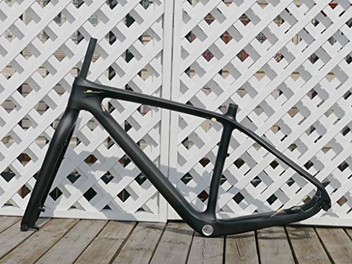 Mountain Bike Frames : UD Carbon Fiber Glossy 29er Mountain Bike Frame 15.5" (for BSA) MTB Frame 135mm x 9mm QR and 142mm x 12mm Thru Axle Compatible Carbon Bicycle Fork 29
