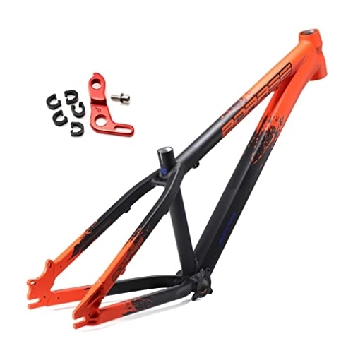 Mountain Bike Frames : WAMBAS 26er Hardtail MTB Bike Frame 26 * 13'' BMX Frame Disc Brake Aluminum Alloy Rigid Frame QR 135mm DH / XC / AM (Color : Orange, Size : 26x13'')