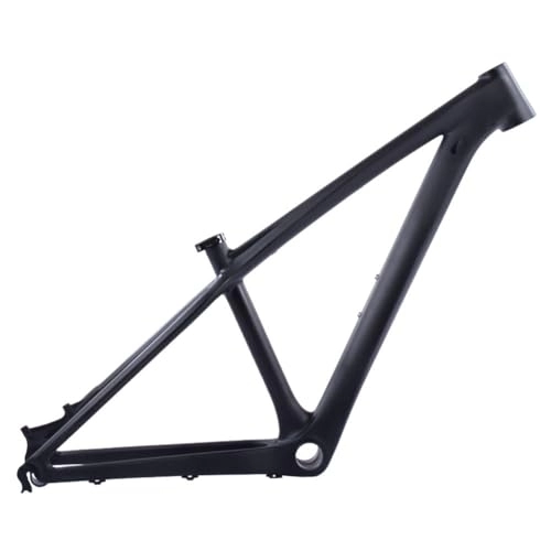 Mountain Bike Frames : ZFF 26 Mountain Bike Frame Carbon Fiber 14'' Hardtail MTB Frame Disc Brake QR135*9mm Routing Internal (Color : Matte Black, Size : 14'')