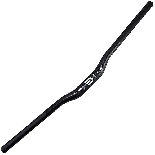 Mountain Bike Handlebar : 1-1 / 4inch / 31.8mm MTB Riser Handlebars Full Carbon Fiber Fits 31.8mm Bike Stems Length 660 / 680 / 700 / 720 / 740 / 760MM Bicycle Bars For BMX DH XC AM FR (Color : Black, Size : 760mm)