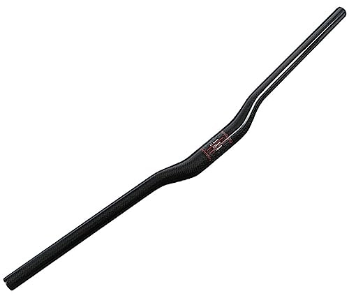 Mountain Bike Handlebar : 720 / 740 / 760 / 780 / 800 / 820 Extra Long Carbon Fiber MTB Riser Handlebar 31.8mm Lightweight Bicycle Bars 15mm rise Handlebars for BMX DH XC AM (Color : Black, Size : 740mm)