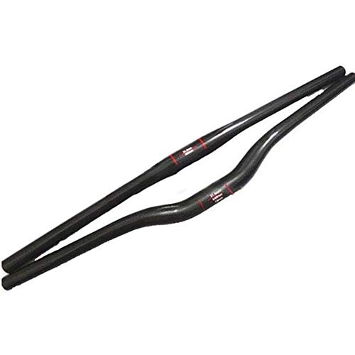 Mountain Bike Handlebar : Bicycle handlebar riser, 31.8mm Cycling Bicycle MTB Bike 3K Carbon Fiber Riser Bar Handlebar (Size : 660mm)