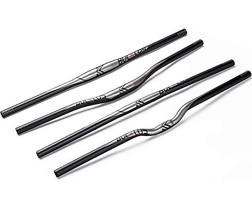 Mountain Bike Handlebar : BUCKLOS 【US Stock】 25.4 / 31.8mm Handlebar Flat / Riser Bar Mountain Bike Handlebars, Aluminum Alloy MTB Handlebar 660 / 720 / 780mm, Premium Matter Mount Bikes Bicycle Handle Bar