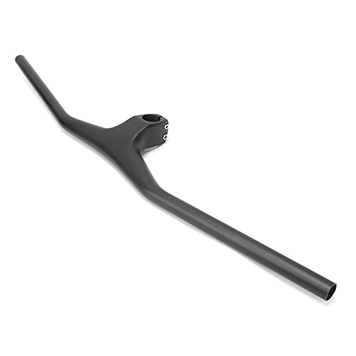 Mountain Bike Handlebar : Carbon Integrated Bicycle Handlebar, Comfortable Efficient Riding Integrated Carbon Handlebar with Integrated Design for Excellent Mountain Riding Experience