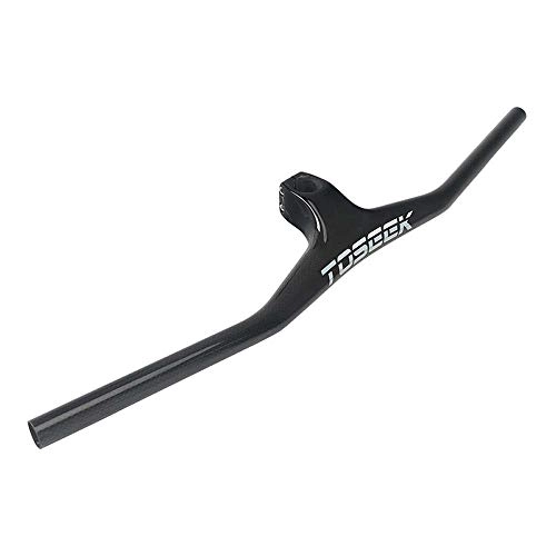 Mountain Bike Handlebar : Carbon MTB Handlebar, Mountain Bike Integrated Straight Handle Refit Straight Handlebar Carbon Fiber Racing Handlebar, 100 * 700