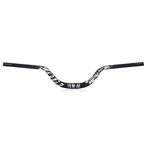 Mountain Bike Handlebar : HIMALO 31.8mm Mountain Bike Handlebar 720mm 780mm Extra Long Riser Bars Aluminum Alloy MTB Handlebar Rise 90mm DH XC AM (Color : Black, Size : 780mm)