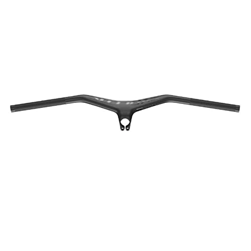 Mountain Bike Handlebar : IGERCN Integrated Bicycle Handlebar, carbon handlebar MTB Full Carbon 60 / 70 / 80 / 90 / 100 / 110mm Fibre Bicycle Handlebar And Stem Integratived angle 25 (Color : Black, Size : 740x80mm)