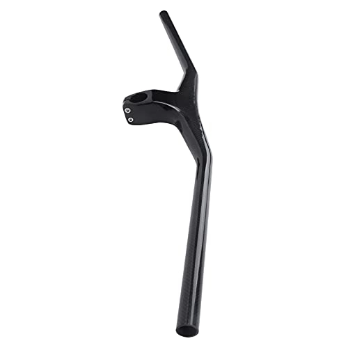 Mountain Bike Handlebar : Integrated Bicycle Handlebar, Pressure Resistance Minus 17 Degrees Mountain Bike Handlebars 3K Glossy for Road Bicycle