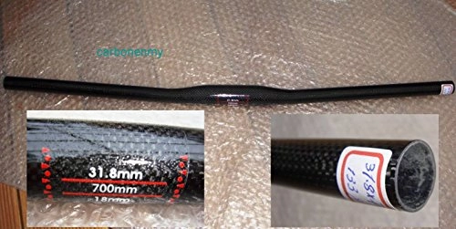 Mountain Bike Handlebar : Mountain Bike Carbon Fiber 3 K Carbon Handlebar 31.8 Long Backed Handlebar 660mm