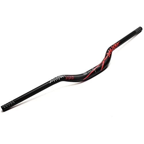 Mountain Bike Handlebar : Mountain Bike Handlebar 31.8mm Aluminium Alloy MTB Handlebars 55mm Rise Bicycle Handlebar Extra Long with Paint Matte Surface, Red, 78mm / 31inch